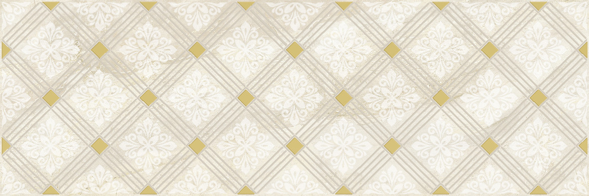 Плитка настенная 60x20 декор бежевый AD D483 60047 глянцевый Роял глянцевая глазурованная Laparet