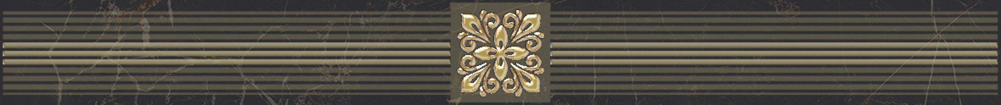 Плитка настенная 60x6 бордюр чёрный AD B484 60045 глянцевый Роял глянцевая глазурованная Laparet