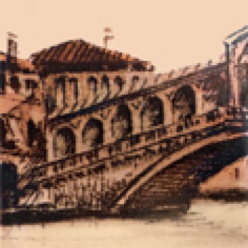 Плитка настенная 10x10 декор Парма Сити Бридж 1 Parma матовая глазурованная Атем
