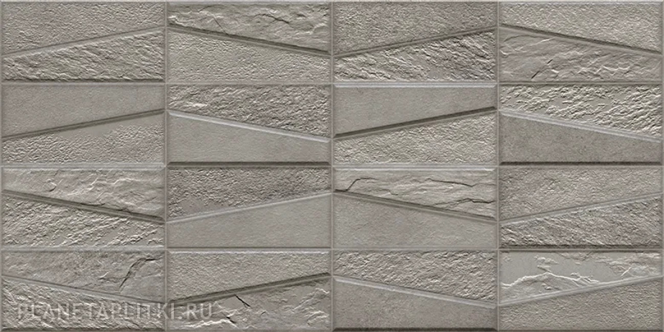 Декор 64x32 9мм Materika Tektonia Dark Grey матовая Ibero