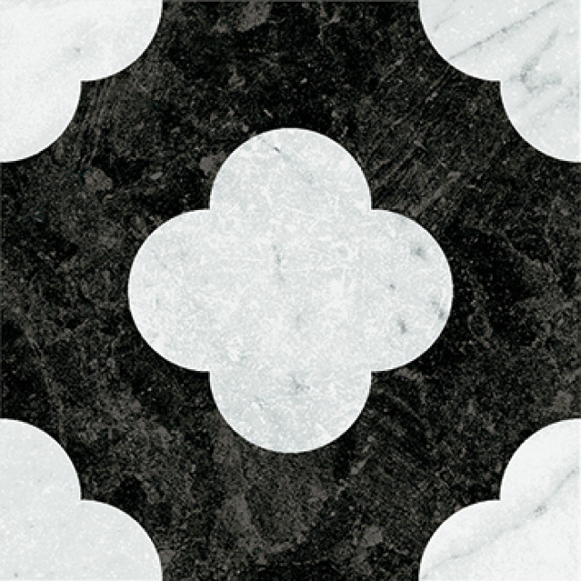 Керамогранит 18.6x18.6 Dandy Pin Black_White 4101200 41Zero42