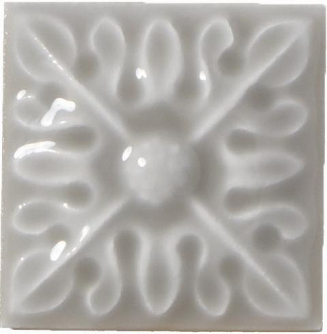 Плитка декор 3x3 Studio Вставка Relieve Flor № 2 Graystone ADST4066 Adex