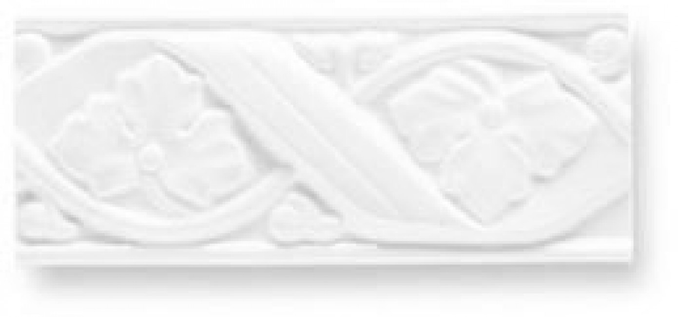 Плитка бордюр 20x8 Boiserie Gemme Bianco Matt. GE01 Ceramiche Grazia