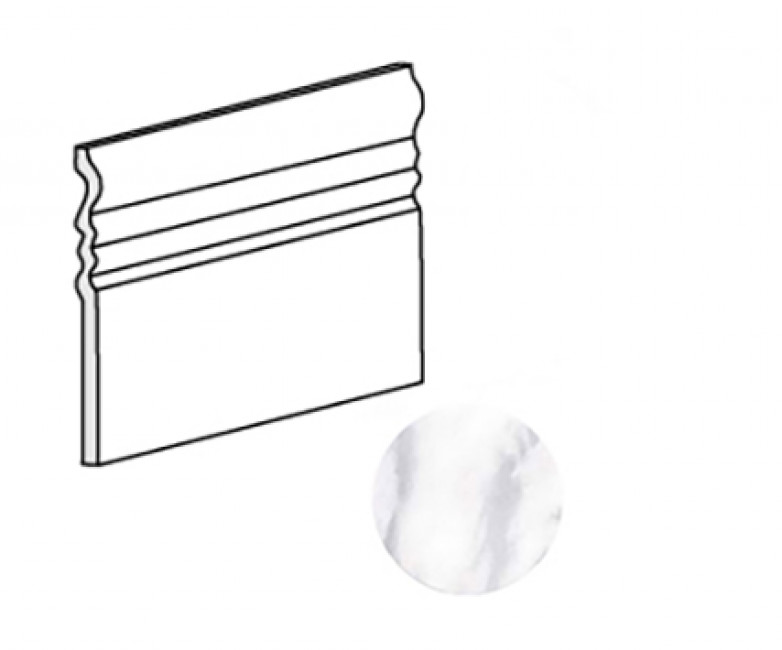 Плинтус керамический 15x15 Bardiglio Skirting Light 23767 Equipe